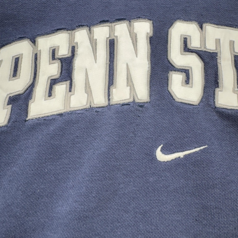 Vintage Penn State Nittany Lions Hoodie Mens XXL Blue Nike Sweatshirt Fader Y2K - Picture 3 of 13